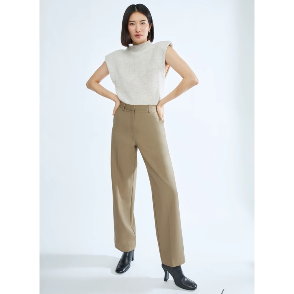 ARITZIA BABATON AGENCY PANT SIZE 2 taupe beige